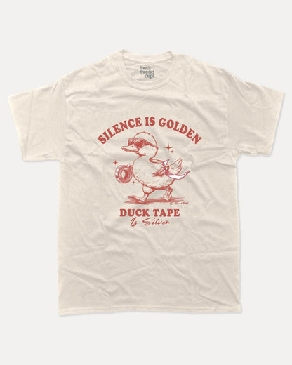 Silence Is Golden Duct Tape Is Silver - Graphic Tee - TheThreadDept