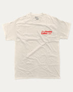 Slow Sunday Coffee Club - Graphic Tee - TheThreadDept Food Graphic Tee Coffee Graphic T Shirt Vintage Retro T shirt Cream Front