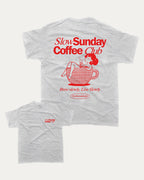 Slow Sunday Coffee Club - Graphic Tee - TheThreadDept Food Graphic Tee Coffee Graphic T Shirt Vintage Retro T shirt Ash Grey back