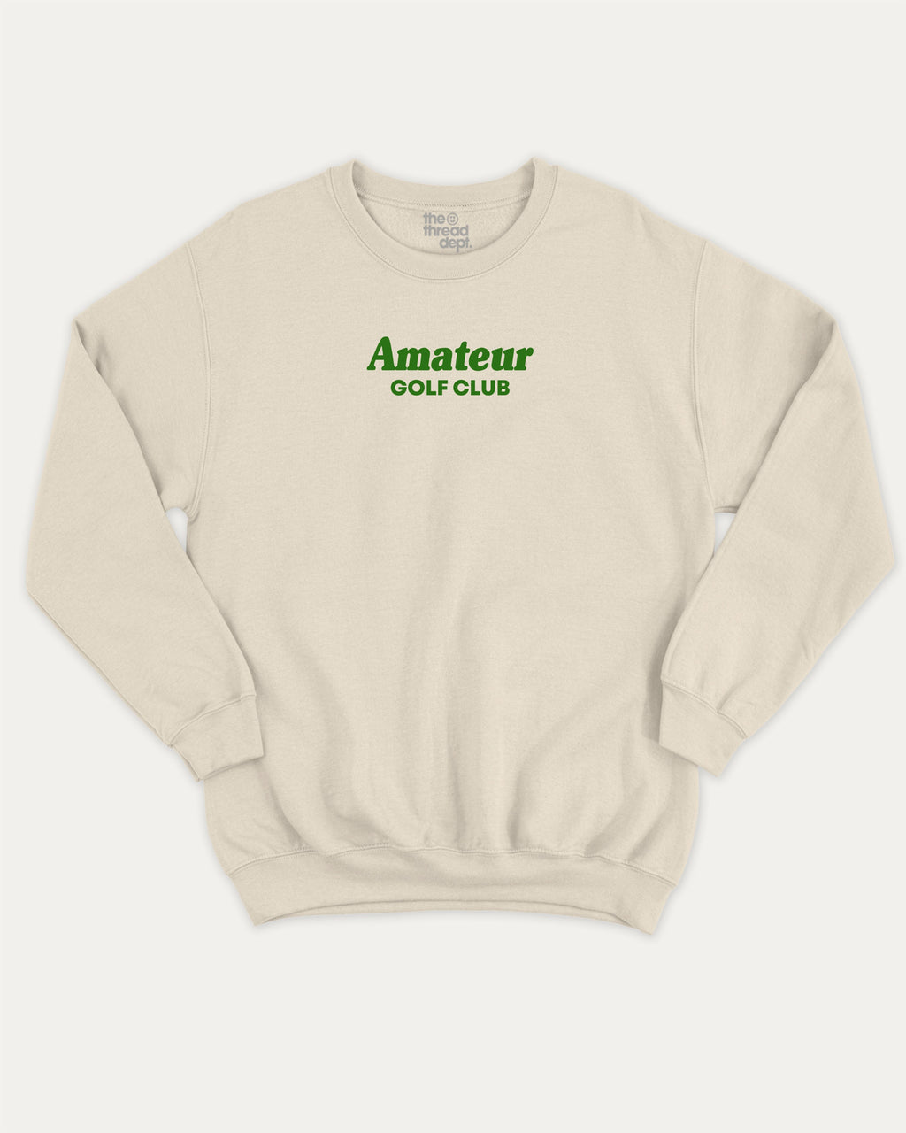 Amateur Golf Club graphic sweatshirt with bold and humorous print, Golf Graphic T shirt, Perfect Gift for Golf Lover,  warm and cozy graphic for everyday wear. Perfect for adults and gift-giving. Natural pullover.