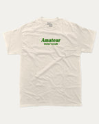 Amateur Golf Club graphic tee with bold and humorous print, Golf Graphic T shirt, Perfect Gift for Golf Lover,  funny and trendy graphic. Perfect for adults and gift-giving. Cream shirt.