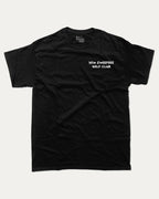 Dew Sweepers Golf Club graphic tee with funny golf saying print, funny and trendy golf graphic. Perfect for adults and gift-giving. Black shirt.
