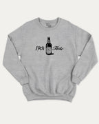Golf 19th Hole Beer graphic sweatshirt with bold and humorous print, warm and cozy graphic for everyday wear. Perfect Gift for Golfers, Golf lovers Graphic Sweatshirt,  Perfect for adults and gift-giving. Heather Grey pullover.