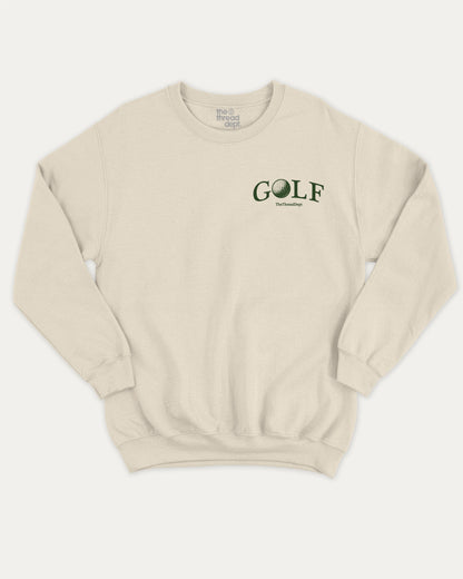 Golf Fairway To Heaven pullover sweatshirt, perfect for gifts. A must-have golf graphic pullover, comfy cold-weather wear, bold casual look. Natural sweater