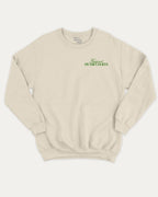 Happiest On The Courts graphic sweatshirt with retro tennis graphic, warm and cozy graphic for everyday wear. Perfect for tennis lover and gift-giving. Natural pullover.