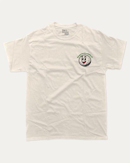 Holy Moley graphic t-shirt, perfect for adults. A must-have funny tee, Golf Graphic Tee, Humorous Golf Tee shirt, Trendy Golf Tee shirt, unique gift idea. Cream.