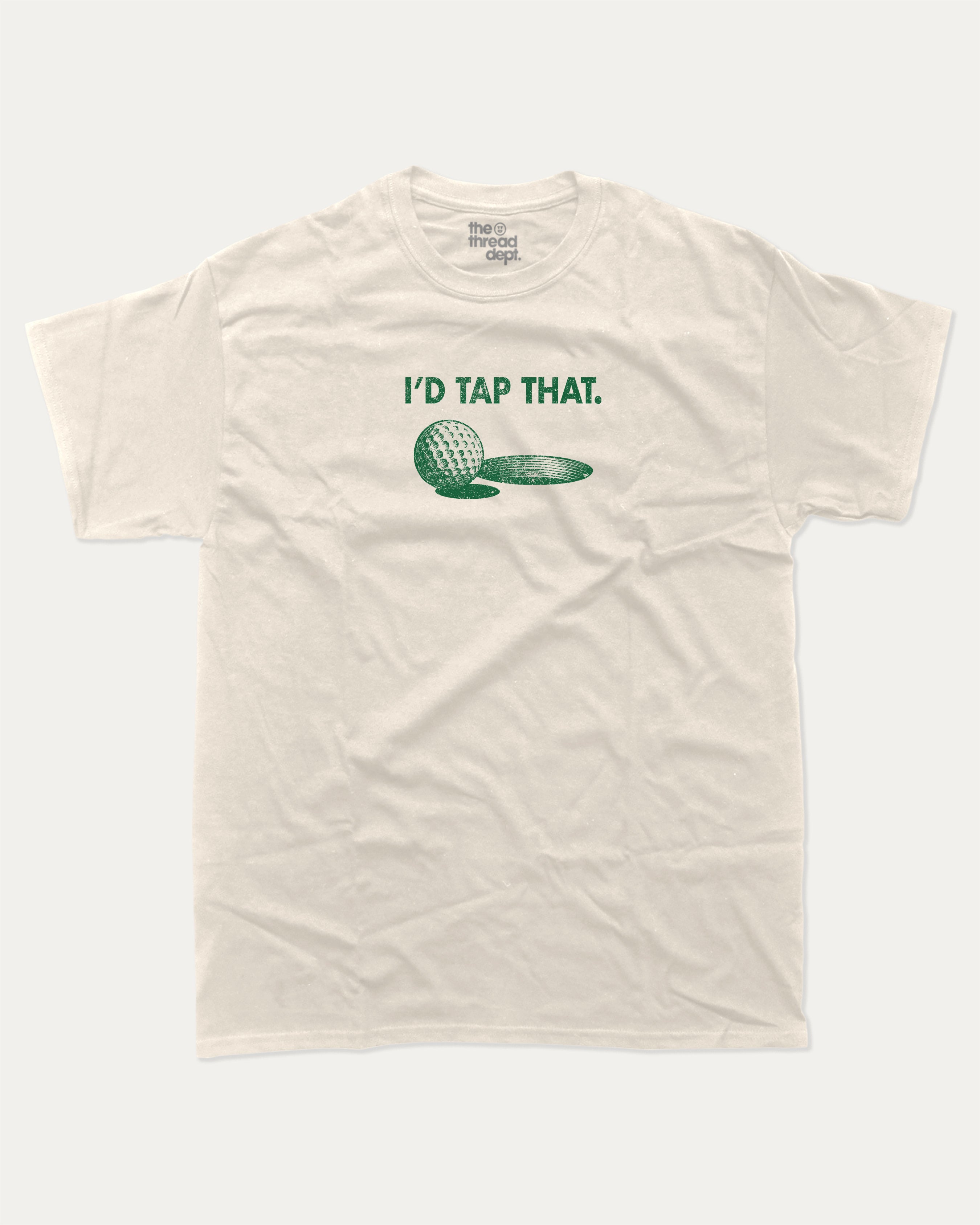 I'd Tap That graphic t-shirt, Sports T shirt, Funny Golf Graphic T shirt, Retro Golf T shirt, Vintage Golf Graphic T shirt, A must-have funny tee, trending meme shirt, unique gift idea. Cream.