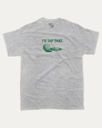 I'd Tap That graphic t-shirt, Sports T shirt, Funny Golf Graphic T shirt, Retro Golf T shirt, Vintage Golf Graphic T shirt, A must-have funny tee, trending meme shirt, unique gift idea. Heather Grey.