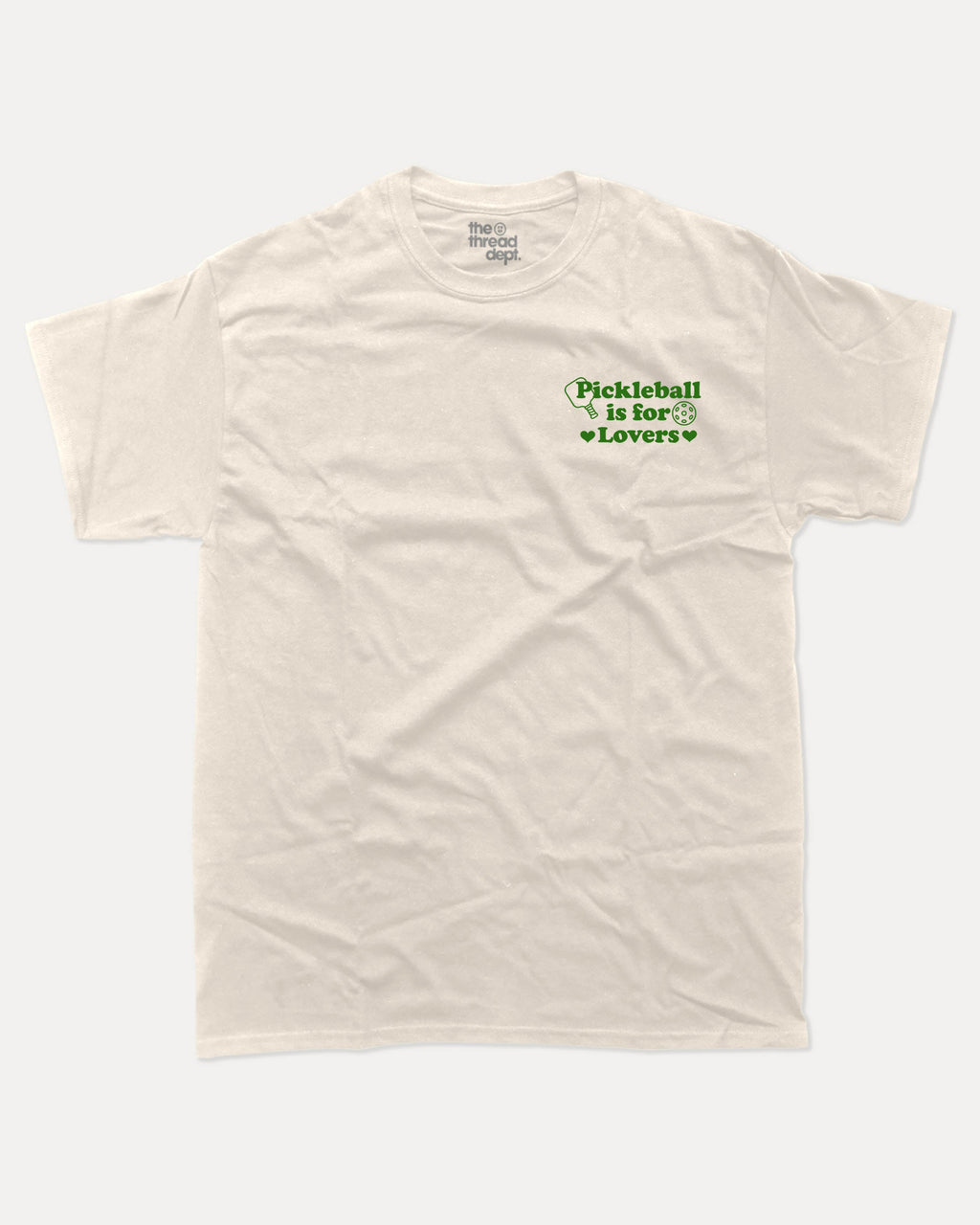 Pickleball is for lovers graphic tee with bold and humorous print, Pickleball Graphic apperal, Retro Inspired Pickle ball Graphic T shirt, funny and trendy graphic. Perfect for adults and gift-giving. Cream shirt.