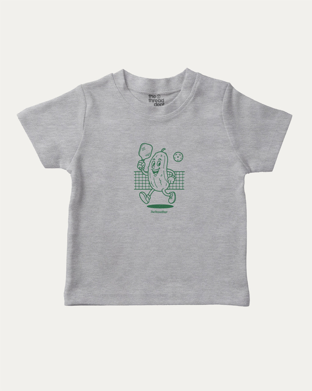 Pickleball Mascot graphic tee with bold and humorous print, Sports Graphic T shirt, Atheletic Graphic T shirt, funny and trendy graphic. Perfect for adults and gift-giving. Heather Grey shirt.
