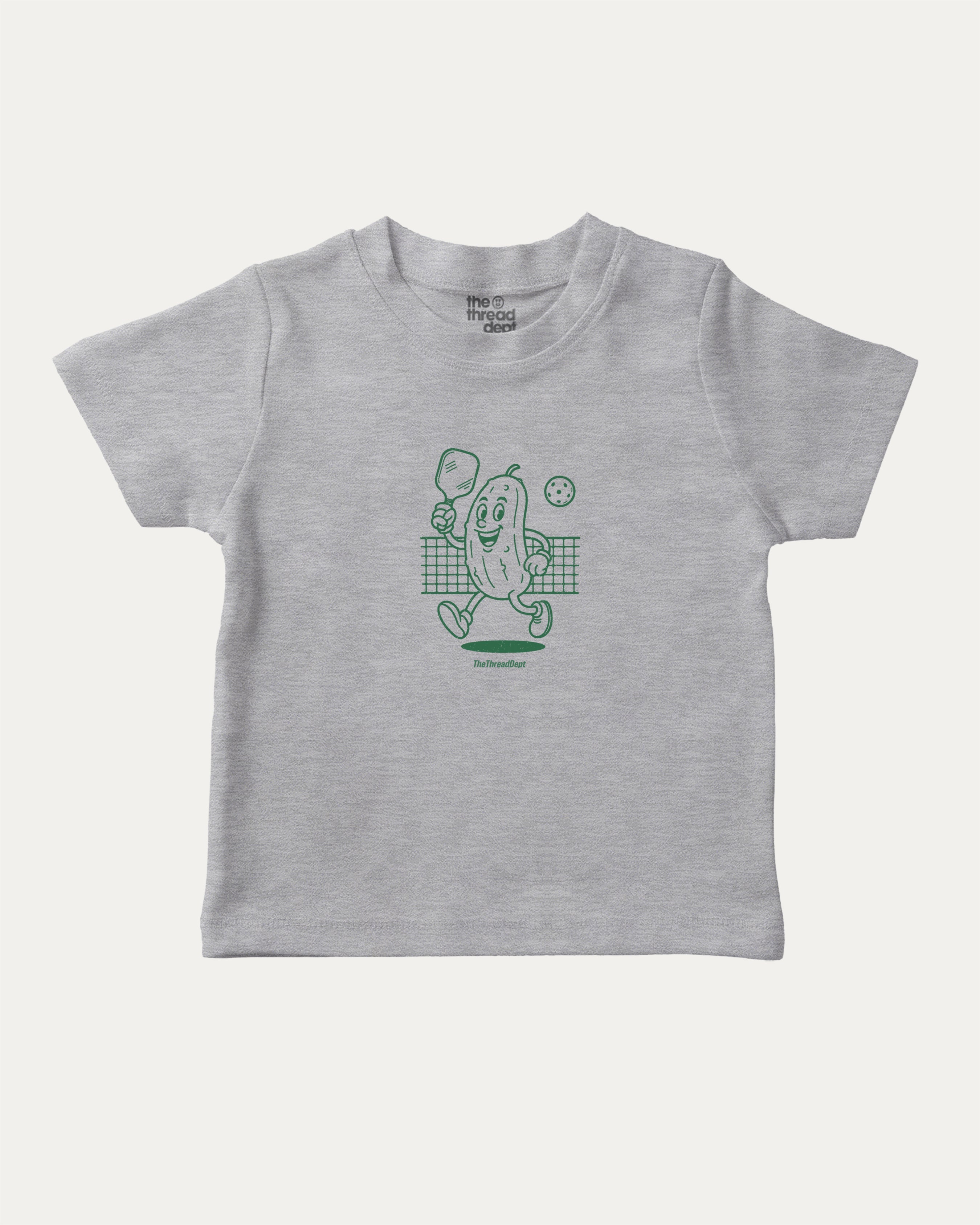 Pickleball Mascot graphic tee with bold and humorous print, Sports Graphic T shirt, Atheletic Graphic T shirt, funny and trendy graphic. Perfect for adults and gift-giving. Heather Grey shirt.