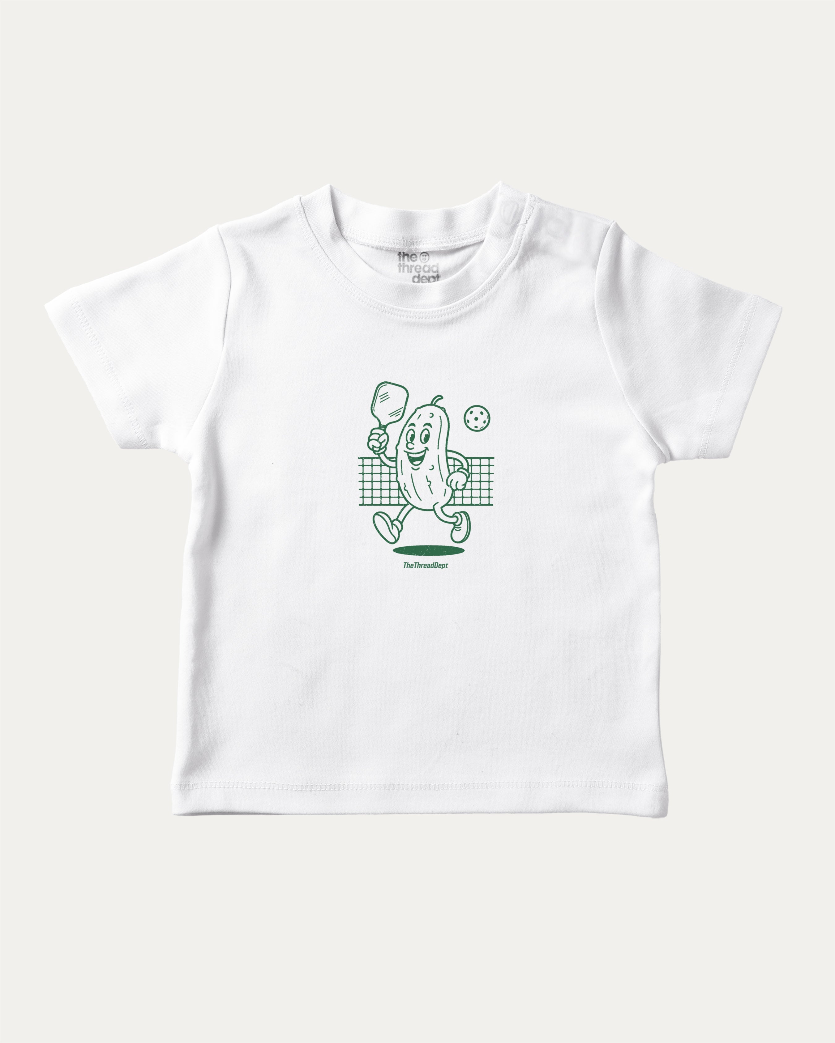 Pickleball Mascot graphic tee with bold and humorous print, Sports Graphic T shirt, Atheletic Graphic T shirt, funny and trendy graphic. Perfect for adults and gift-giving. White shirt.