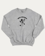 She's Shopping graphic sweatshirt with bold and humorous print, Golf Graphic T shirt, Perfect Gift for Golf Lover,  warm and cozy graphic for everyday wear. Perfect for adults and gift-giving. Heather Grey pullover.