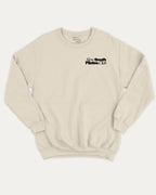Slow Breath Pilates Club graphic sweatshirt with bold and humorous print, warm and cozy graphic for everyday wear. Perfect for adults and gift-giving. Natural pullover.
