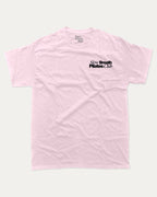 Slow Breath Pilates Club graphic tee with bold and humorous print, Pilates Graphic tee, Excercise Graphic tee, Workout t shirt, Perfect Gift for fit people, funny and trendy graphic. Perfect for adults and gift-giving. Pink shirt.