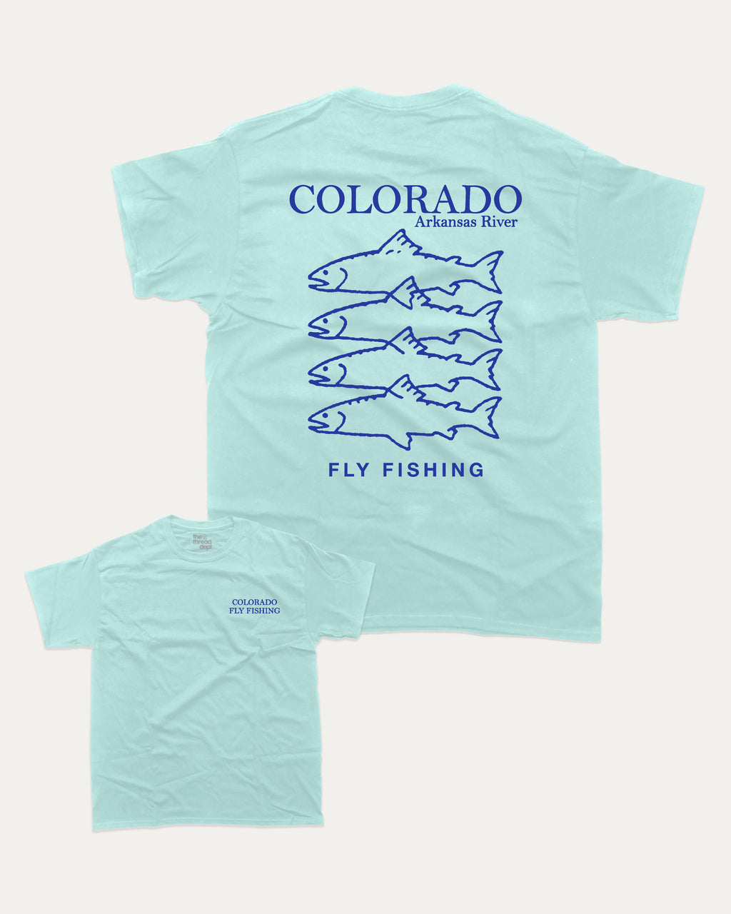 Colorado Fly Fishing graphic t-shirt, Colorado Graphic T shirt, State T shirt, Akansas River Graphic T shirt, A must-have funny tee, trending meme shirt, unique gift idea. Celadon.