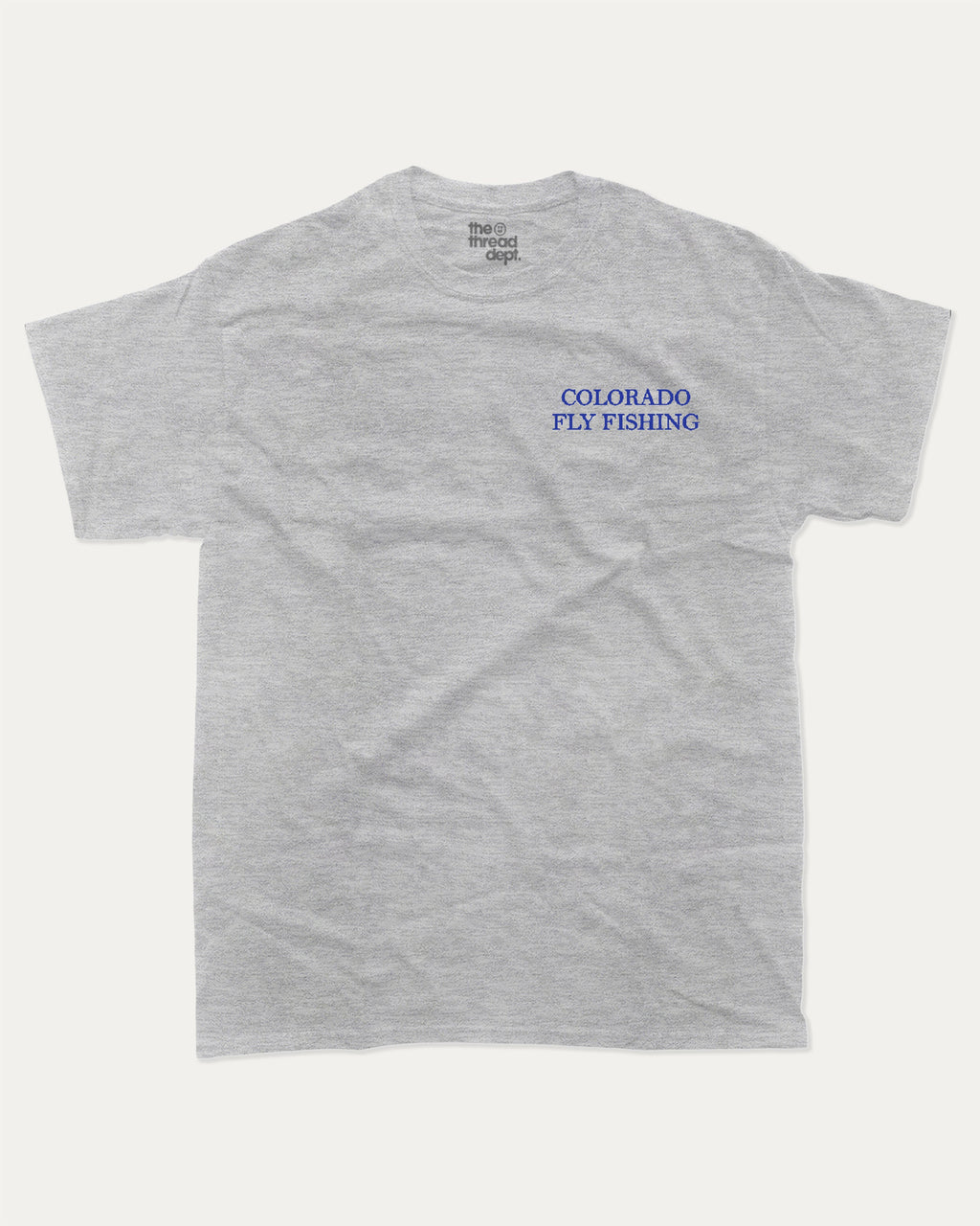 Colorado Fly Fishing graphic t-shirt, Colorado Graphic T shirt, State T shirt, Akansas River Graphic T shirt, A must-have funny tee, trending meme shirt, unique gift idea. Heather Grey.