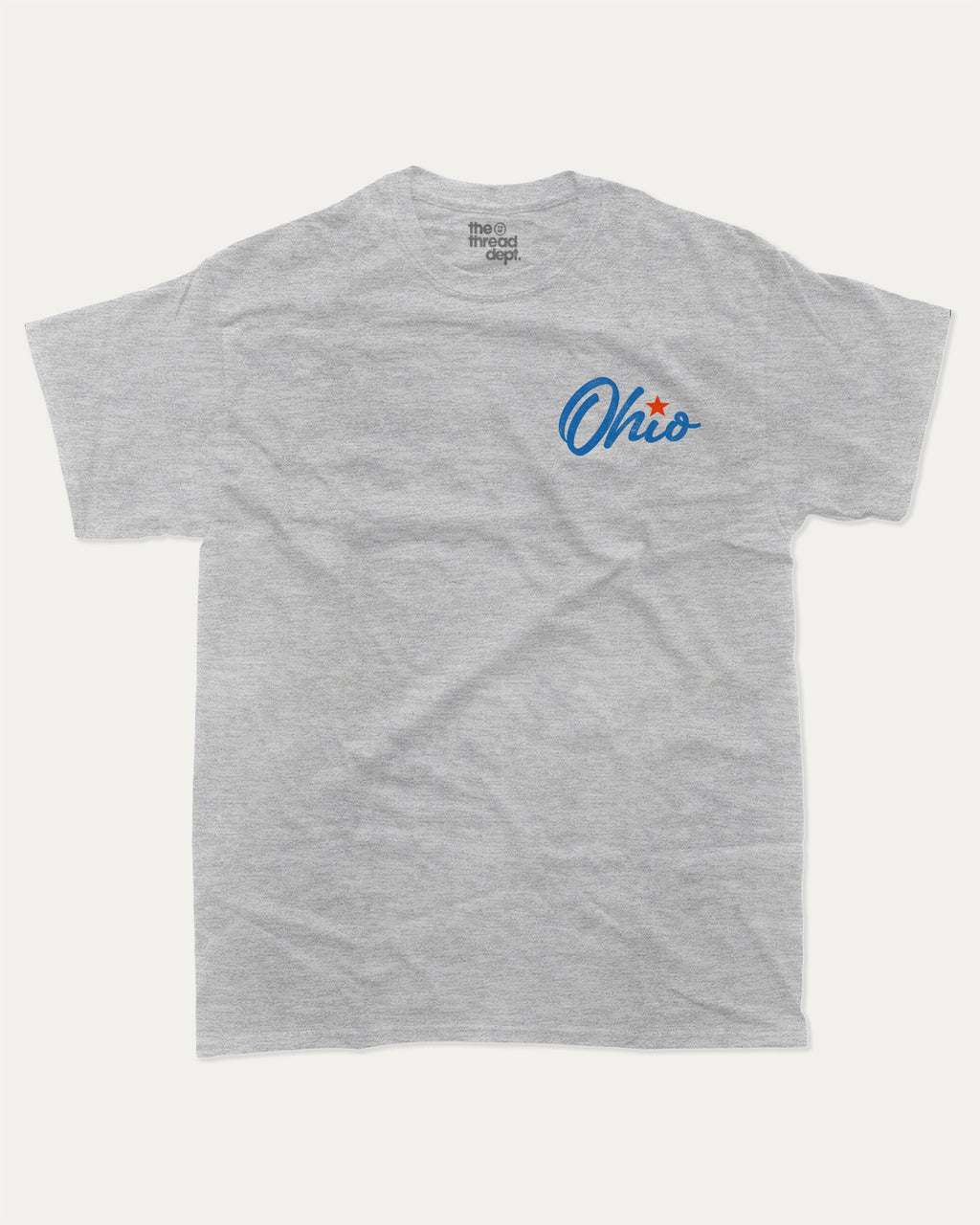 Good Days In Ohio graphic tee with bold and humorous print, funny and trendy graphic. Perfect for adults and gift-giving. Heather Grey shirt.