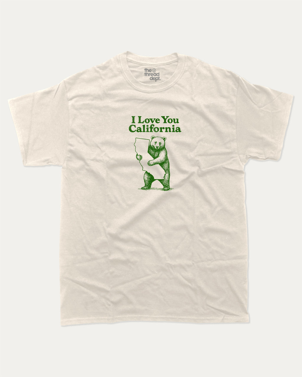 I love you California graphic tee with bold and humorous print, funny and trendy graphic. State Graphic T shirt, California Graphic T shirt, perfect gift for california lover,  Perfect for adults and gift-giving. Cream shirt.