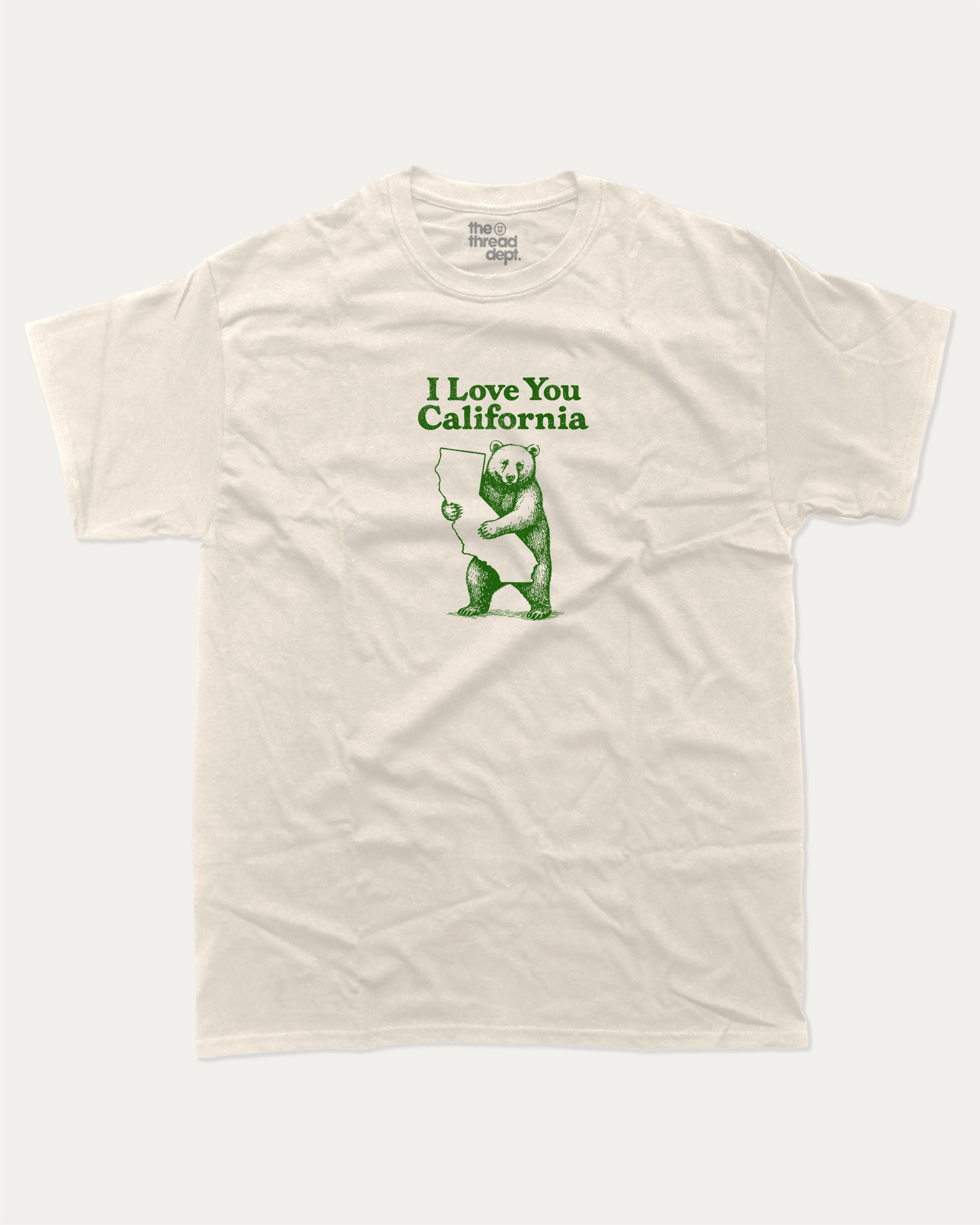 I love you California graphic tee with bold and humorous print, funny and trendy graphic. State Graphic T shirt, California Graphic T shirt, perfect gift for california lover,  Perfect for adults and gift-giving. Cream shirt.