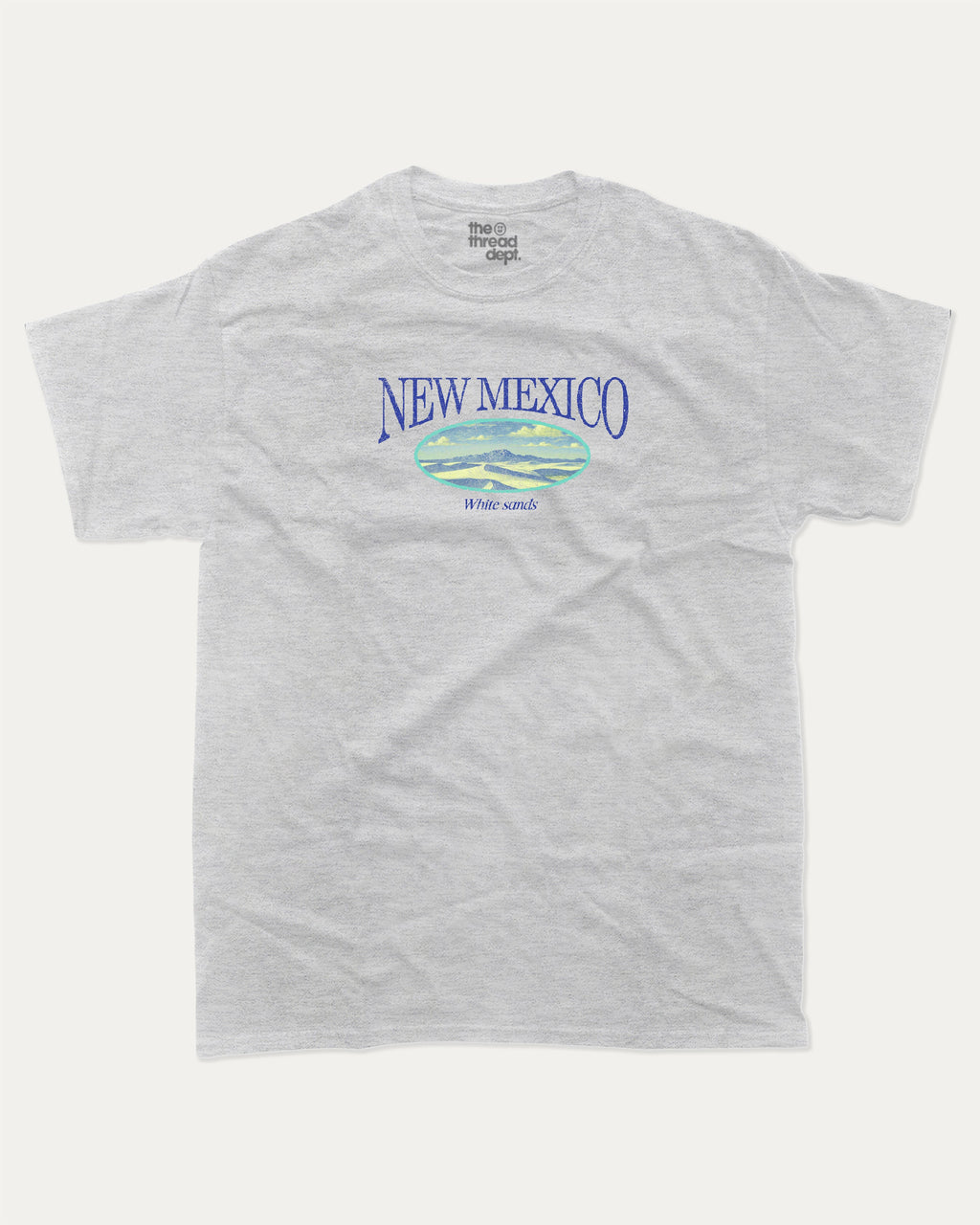 New Mexico White Sands graphic t-shirt, New Mexico State Graphic T shirt, White Sands Graphic T shirt, A must-have funny tee, trending meme shirt, unique gift idea. Ash Grey .
