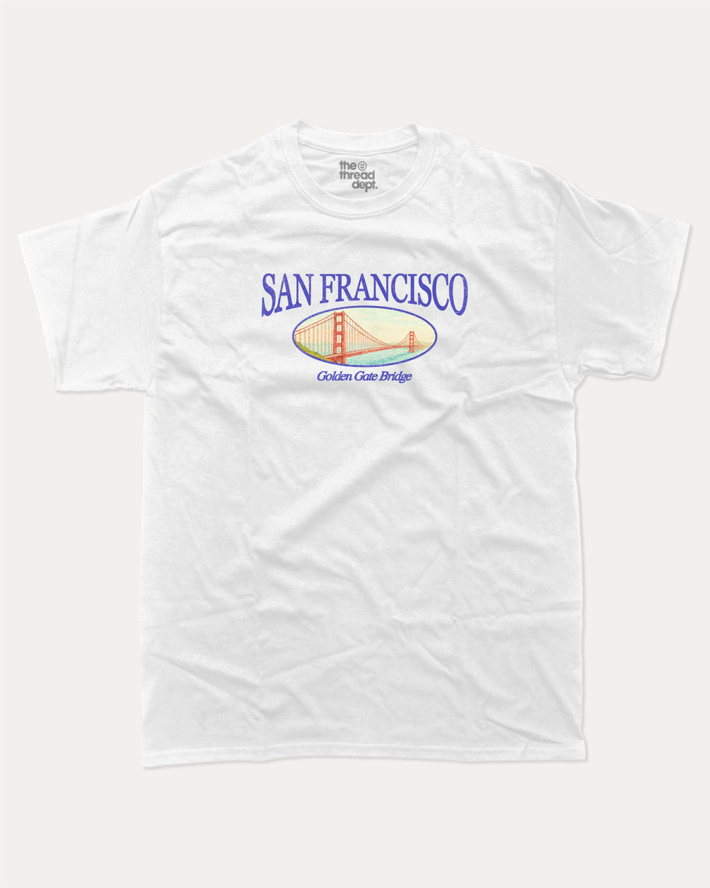 San Francisco graphic t-shirt, State Graphic T shirt, Retro San Francisco Graphic T shirt, Golden Gate Bridge T shirt, California City Graphic T shirt, A must-have funny tee, trending meme shirt, unique gift idea. White.