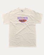 South Dakota graphic tee with bold and humorous print, State Graphic Tee, South Dakota State Graphic Tee,  funny and trendy graphic. Perfect for adults and gift-giving. Cream shirt.