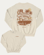 Vintage Las Vegas Ride graphic pullover with retro las vagas state print, funny and vintage graphic for everyday wear. Perfect funny gifts for friends. Natural pullover.