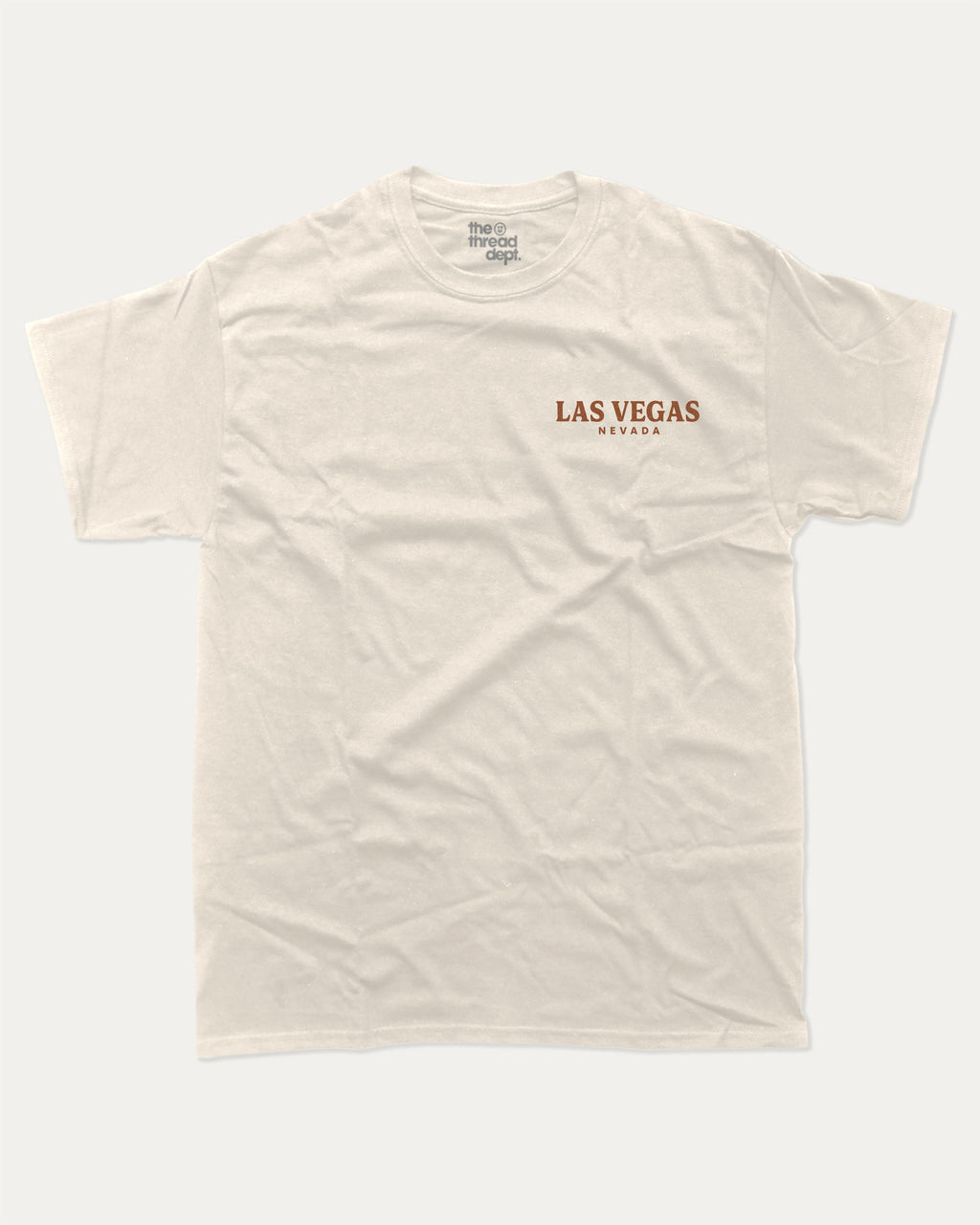 Vintage Las Vegas Ride graphic t-shirt with retro las vagas state print, funny and trendy graphic. Perfect funny gifts for friends. Cream shirt.