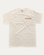 Vintage Las Vegas Ride graphic t-shirt with retro las vagas state print, funny and trendy graphic. Perfect funny gifts for friends. Cream shirt.