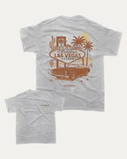 Vintage Las Vegas Ride graphic t-shirt with retro las vagas state print, funny and trendy graphic. Perfect funny gifts for friends. Heather Grey shirt.