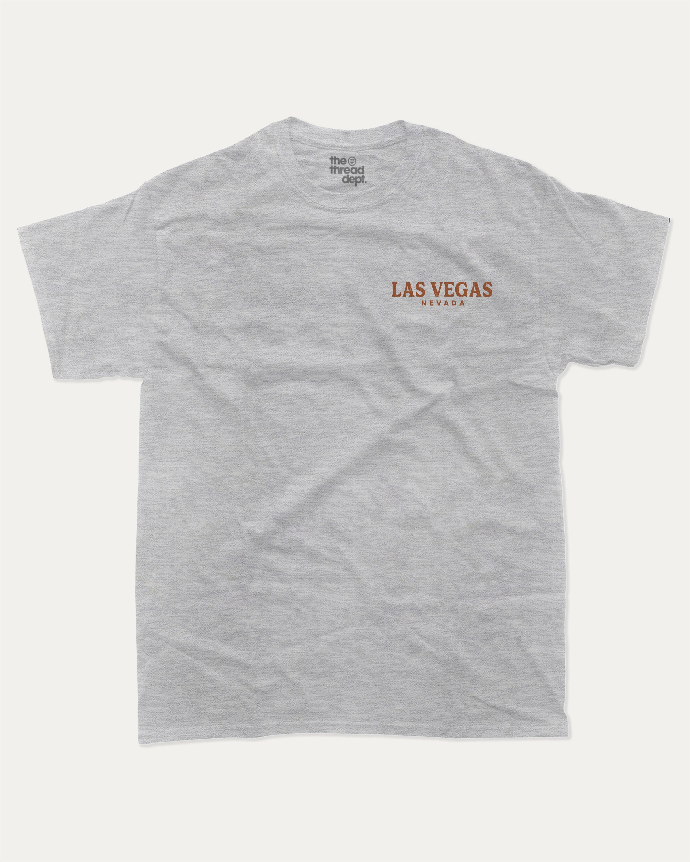 Vintage Las Vegas Ride graphic t-shirt with retro las vagas state print, funny and trendy graphic. Perfect funny gifts for friends. Heather Grey shirt.