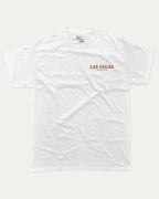 Vintage Las Vegas Ride graphic t-shirt with retro las vagas state print, funny and trendy graphic. Perfect funny gifts for friends. White shirt.