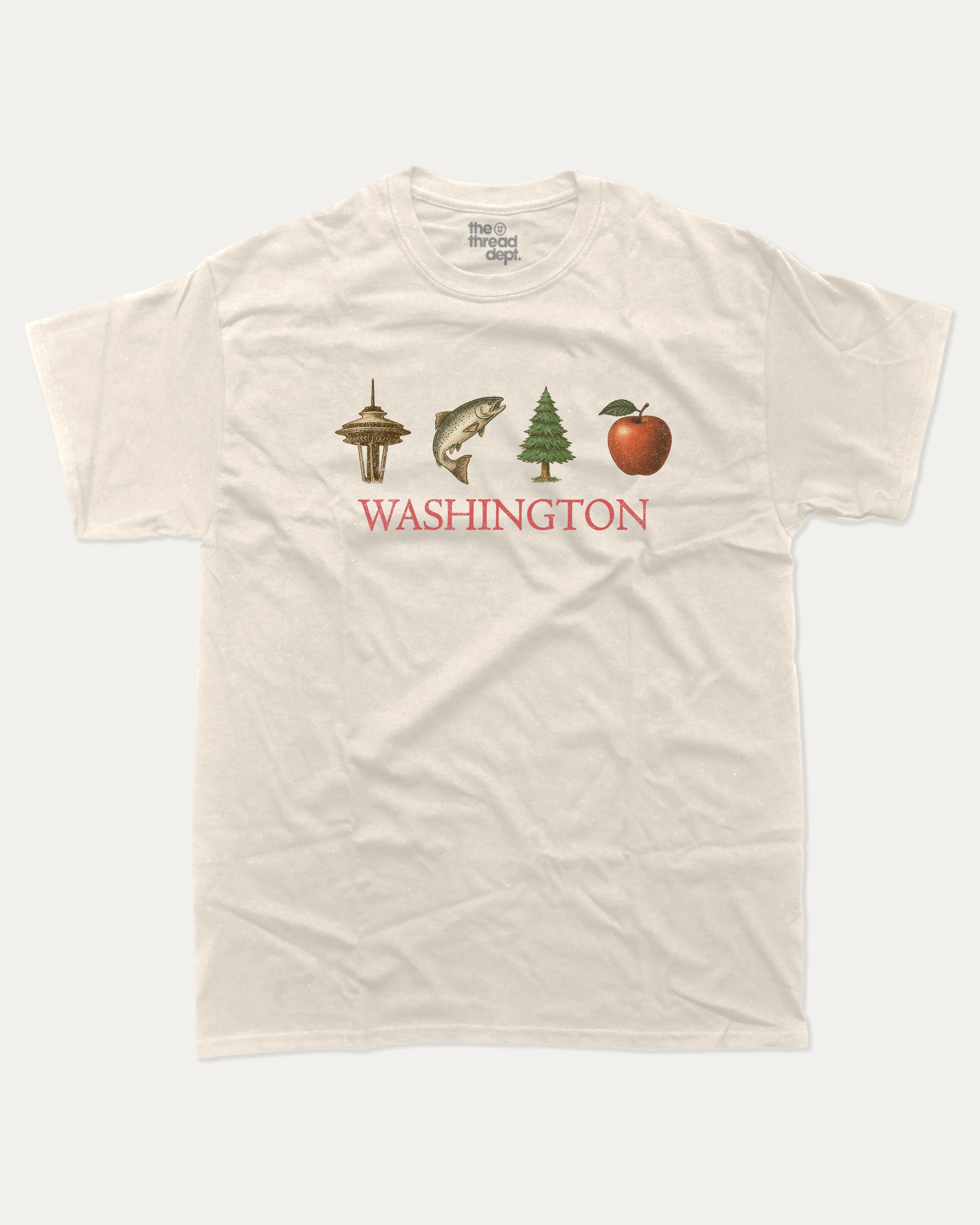 Vintage Washington graphic t-shirt, Vintage Inspired Graphic T shirt, Retro Graphic Tee, Retro Vintage Graphic T shirt,. A must-have funny tee, trending meme shirt, unique gift idea. Cream.