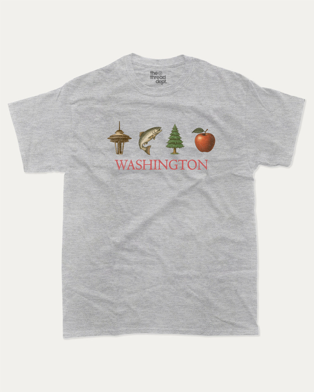 Vintage Washington graphic t-shirt, Vintage Inspired Graphic T shirt, Retro Graphic Tee, Retro Vintage Graphic T shirt,. A must-have funny tee, trending meme shirt, unique gift idea. Heather Grey.