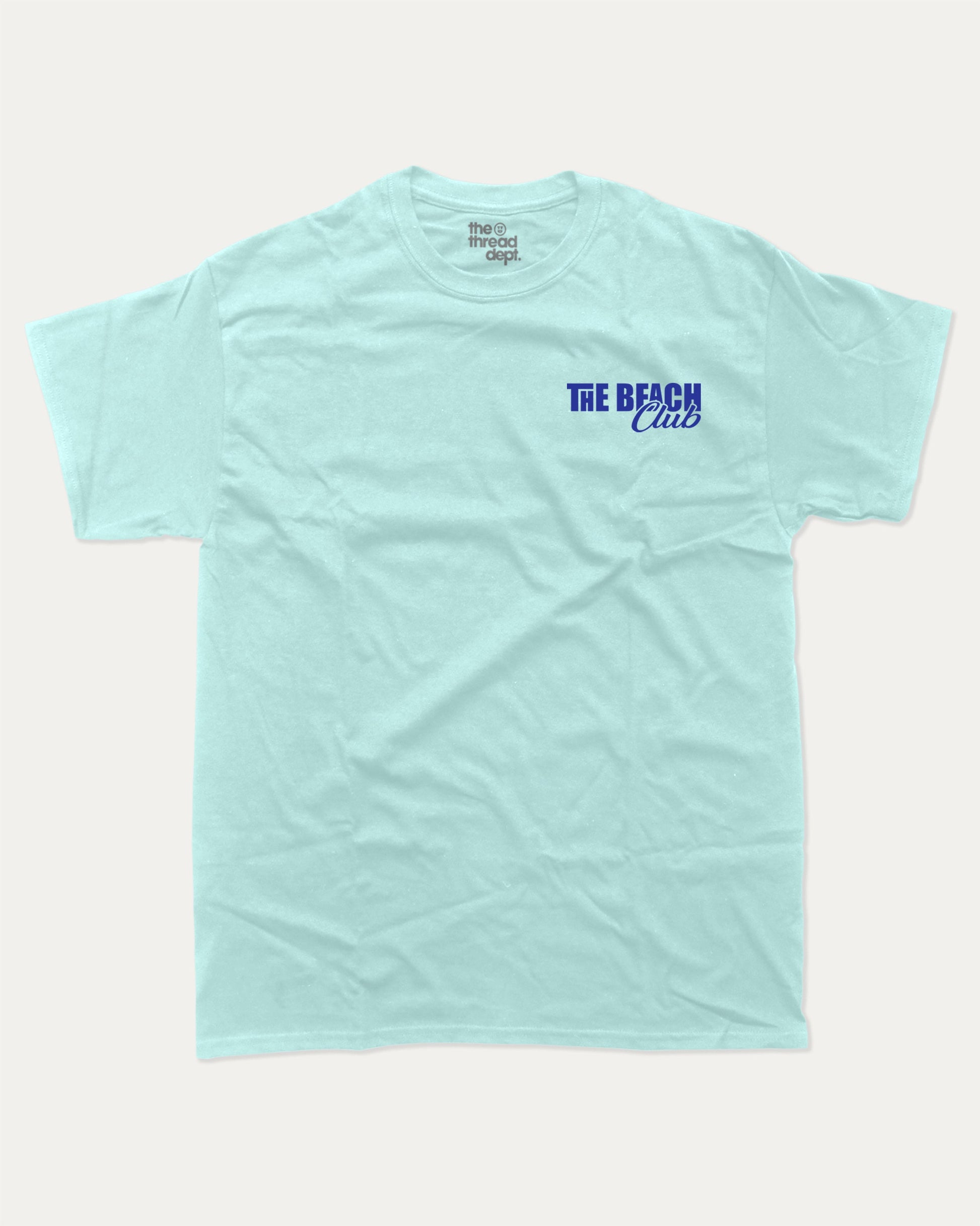 The Beach Club graphic crop tee, Retro Inspired Graphic T shirt, Vintage Inspired Graphic Tee, Retro Vintage Graphic T shirt, A must-have funny tee, trending meme shirt, unique gift idea. Celadon.