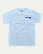 The Beach Club graphic crop tee, Retro Inspired Graphic T shirt, Vintage Inspired Graphic Tee, Retro Vintage Graphic T shirt, A must-have funny tee, trending meme shirt, unique gift idea. Powder Blue.