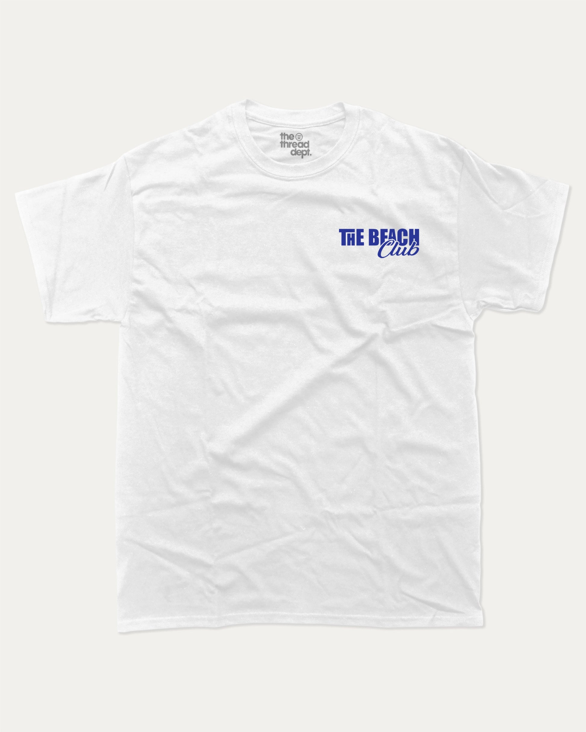 The Beach Club graphic crop tee, Retro Inspired Graphic T shirt, Vintage Inspired Graphic Tee, Retro Vintage Graphic T shirt, A must-have funny tee, trending meme shirt, unique gift idea. White.