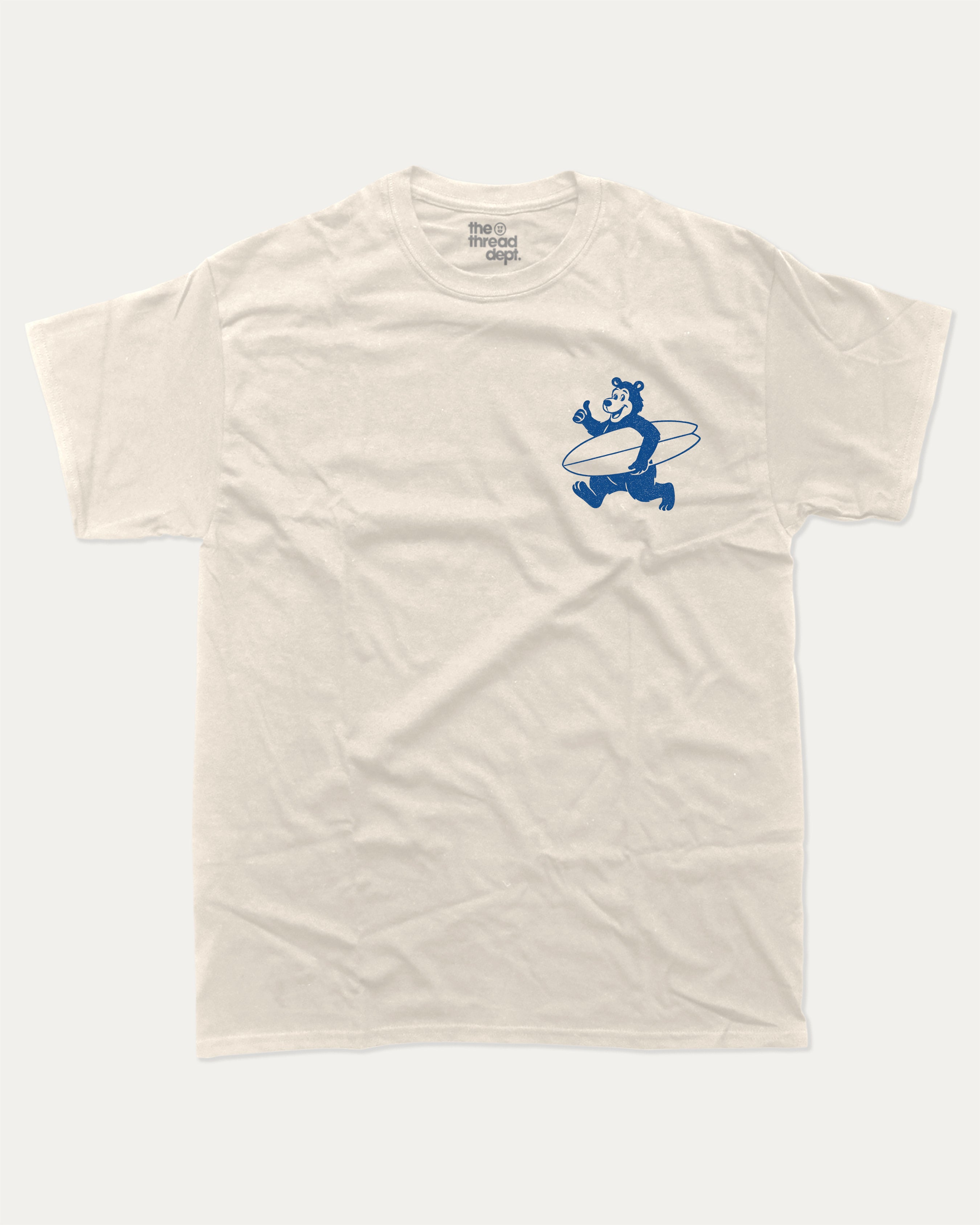 Sunny Day Surfing Club - Graphic Tee - TheThreadDept Graphic Tee Surfing Graphic T Shirt Vintage Retro T shirt Cream Front