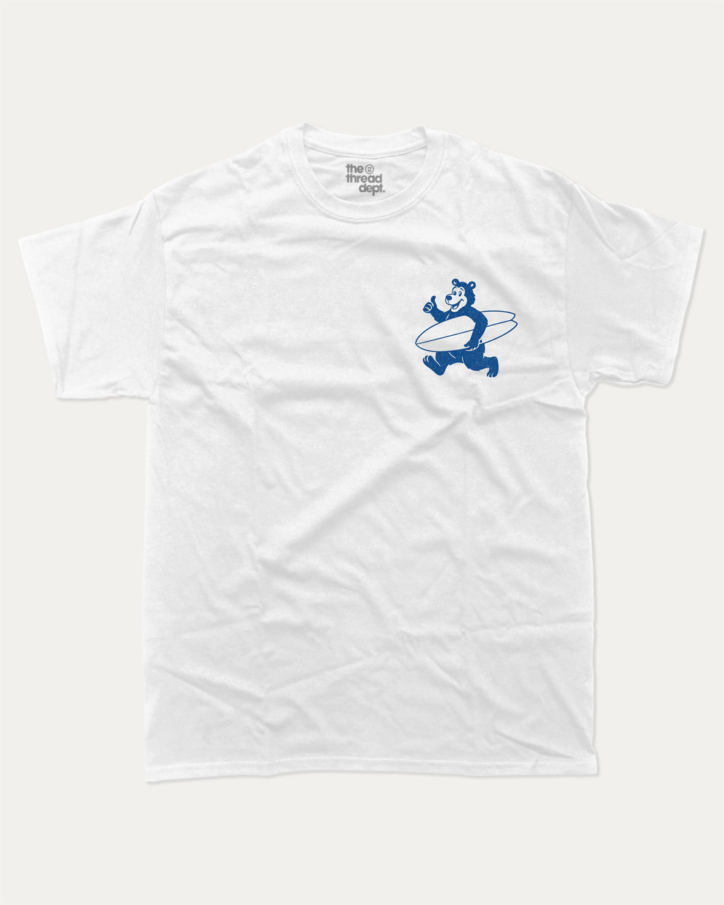 Sunny Day Surfing Club - Graphic Tee - TheThreadDept Graphic Tee Surfing Graphic T Shirt Vintage Retro T shirt White Front