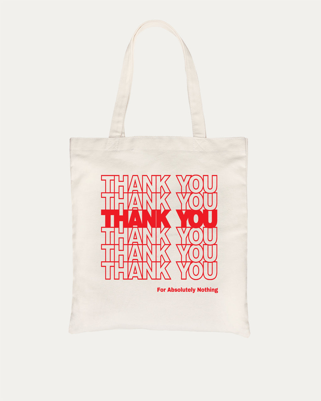 Thank You For Absolutely Nothing Humor Bag Thank You Graphic Canvas Bag Thank You Plastci Bag Natural