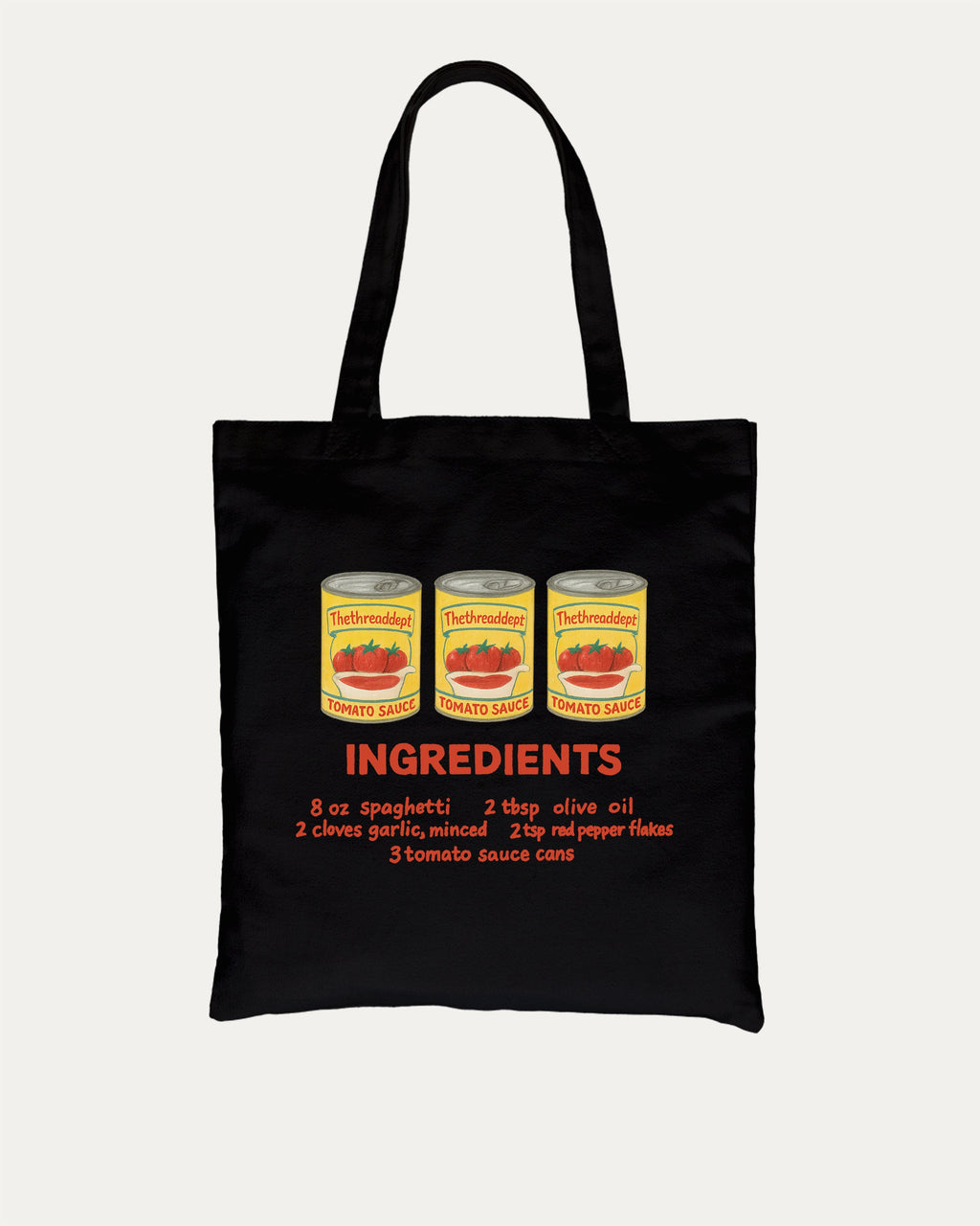 The Thread Dept Canvas Bag Grocery Canvas Bag Vintage Retro Canvas Bag Black