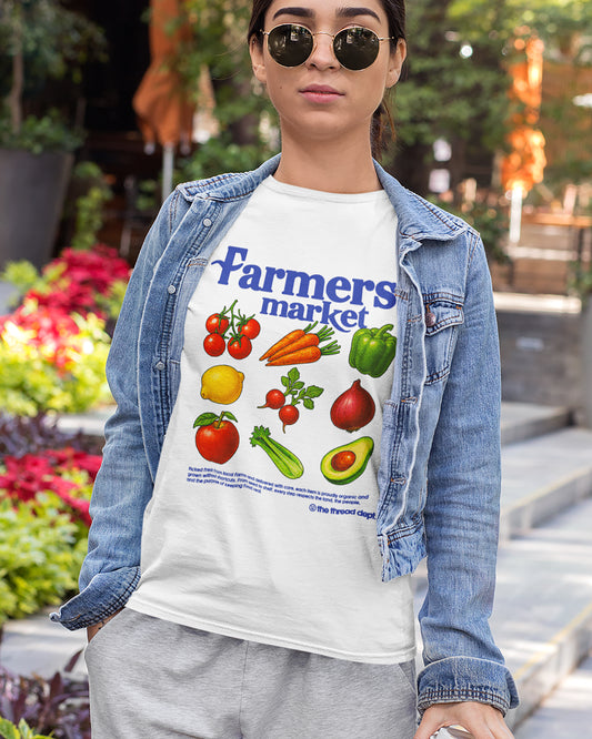 Farmers Market graphic t-shirt, perfect for special birthday.