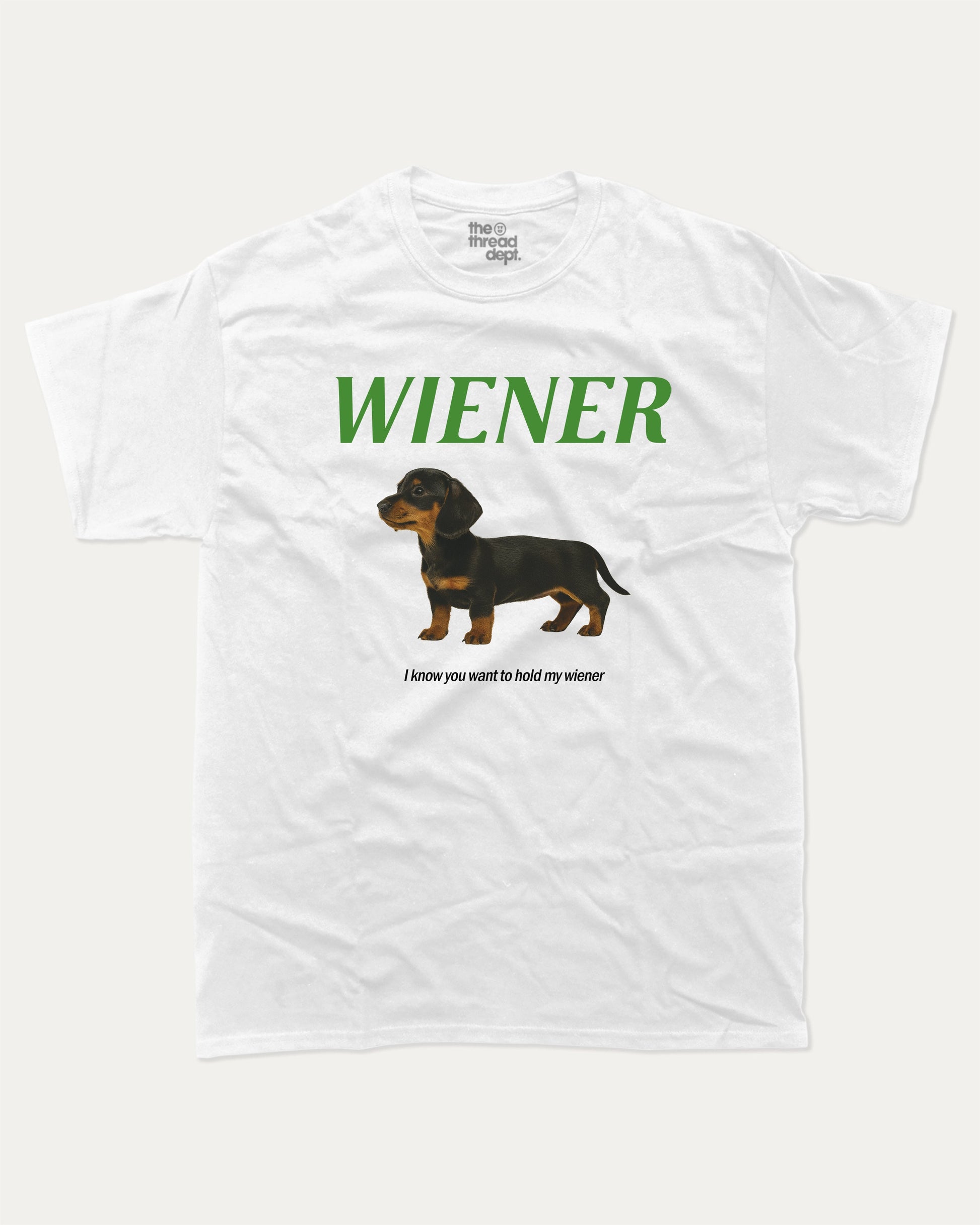 Wiener - Graphic Tee - TheThreadDept Dachshund Tee Dog T shirt Funny Retro Graphic Tee Wiener T Shirt White