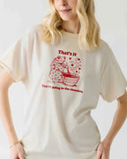 You're going in the chocolate graphic tee for Valentine's Day.